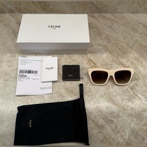 Celine Triomphe Sunglasses in Ivory